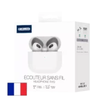 Ecouteurs sans fil bluetooth intra-auriculaire JELLICO AirBlue 3 blanc 1
