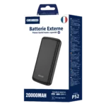 Power Bank (Batterie Externe) 20000mAh 74W double port JELLICO P52 noir 1